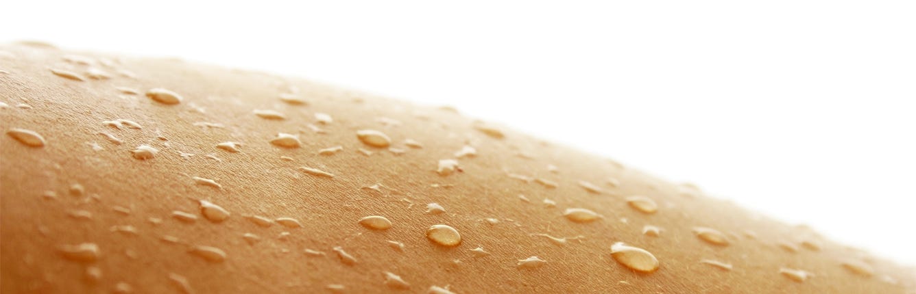 Water Droplets On Skin