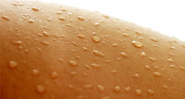 Water Droplets On Skin